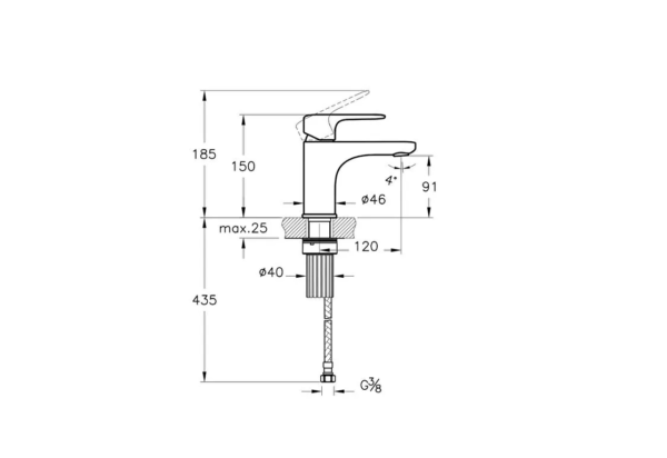A42705 - Root Round Lavabo Bataryası S - Görsel 2