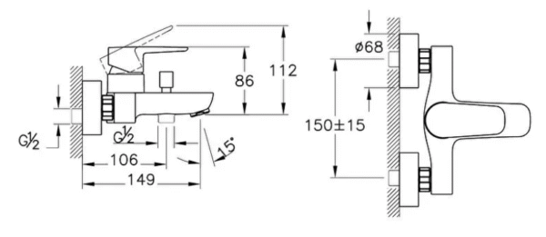 A42946 - Flow Soft Banyo Bataryası, Krom - Görsel 2