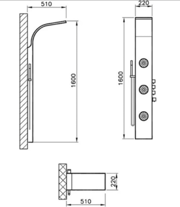 A45808 - VitrA MDS 06 Masajlı Duş Sistemi Krom - Görsel 2