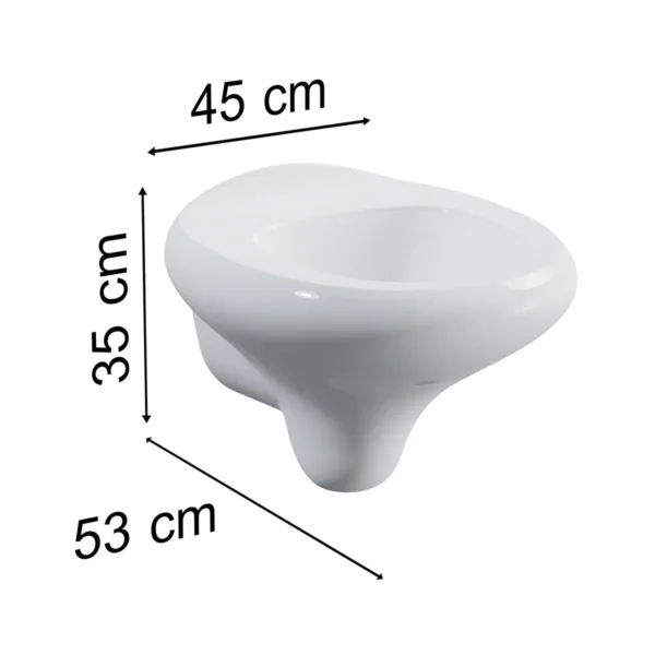Vitra İstanbul Rim-ex Klozet, Beyaz 4518B403-0090 + İstanbul klozet Kapağı  166-003-109 - Görsel 3