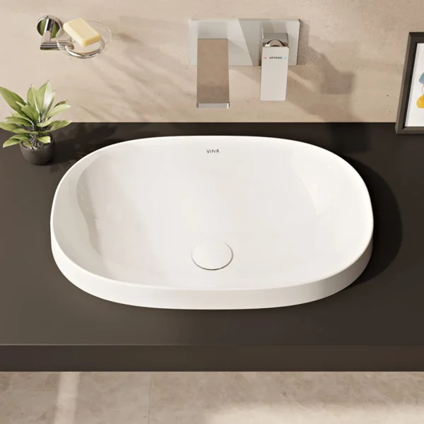 Vitra Frame Tezgah Üstü 56x39cm, Beyaz 5652B403-0016 - Görsel 2