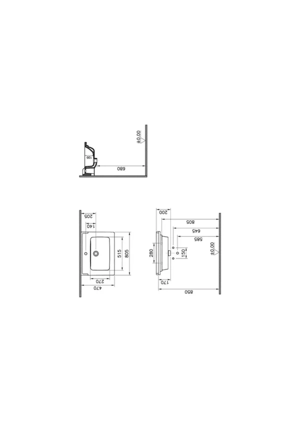 Vitra İntegra Classic Etajerli 80x47 Lavabo, Beyaz 7001B003-0001 - Görsel 3