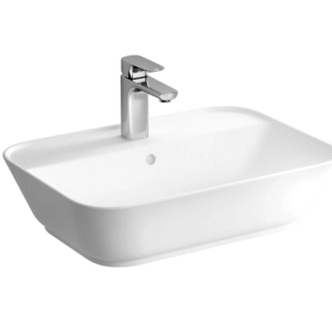 7426B003-0001 Geo Batarya Delikli Çanak Lavabo, 60 cm, Beyaz