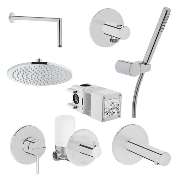 Vitra Origin Ank Duş Seti 9 Parça, Krom