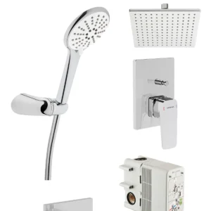 Root Square Ankastre Banyo Seti Rain Q, Krom - A49280