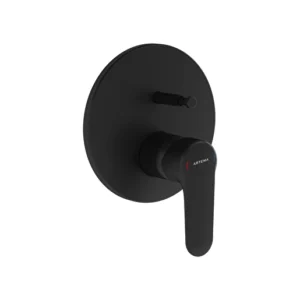 A4272736 - Root Round Ankastre Banyo Bataryası, Mat Siyah, Sıva Üstü