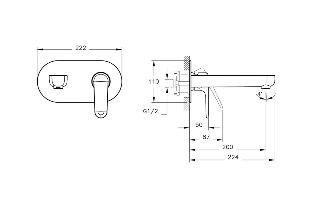 A4272126 - Root Round Ankastre Lavabo Bataryası, Bakır - Görsel 2