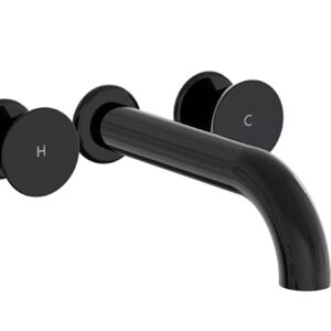 VitrA Liquid Ankastre Uzun Lavabo Bataryası, Parlak Siyah - A4268939